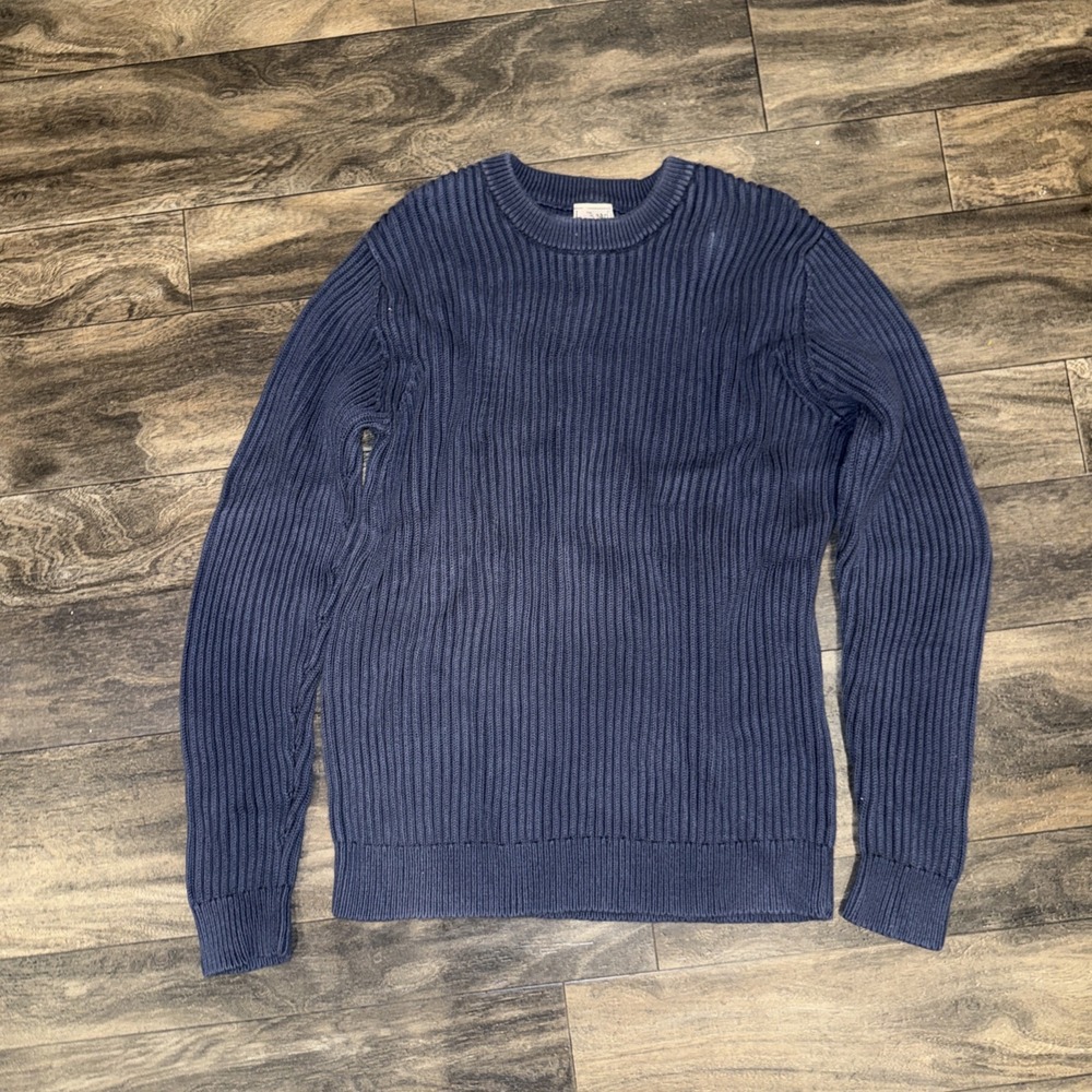Vintage LL Bean Sweater Heavyweight Ribbed Crewneck Pullover Men's Size L-Tall